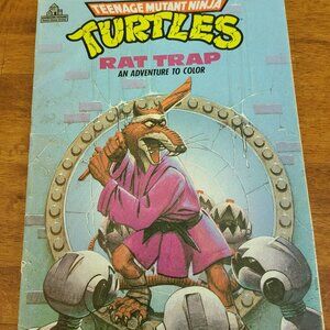 Vintage Teenage Mutant Ninja Turtles Rat Trap Coloring Book 1988 Mirage Studios